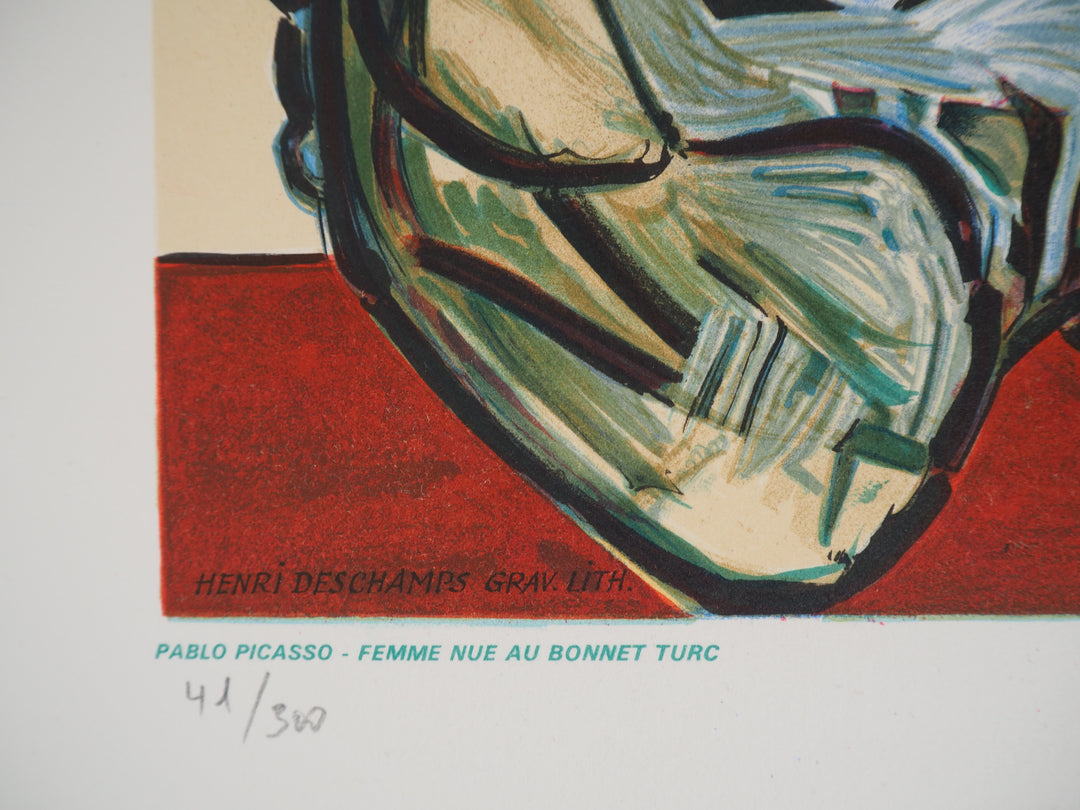 Pablo PICASSO: Nude woman with a Turkish cap, Original lithograph