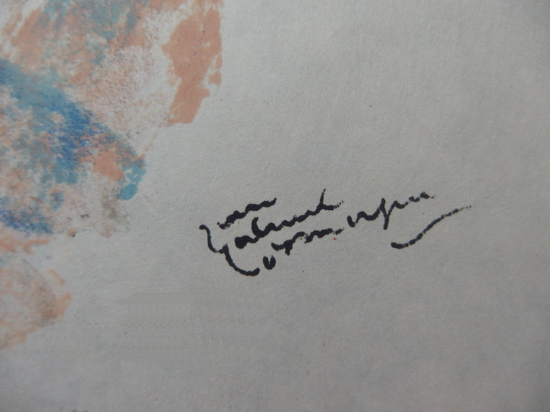 Jean-Gabriel DOMERGUE : La parisienne au bibi bleu, Lithographie originale (photo de détail 2) - Crédit photo : Galerie Art.Paris