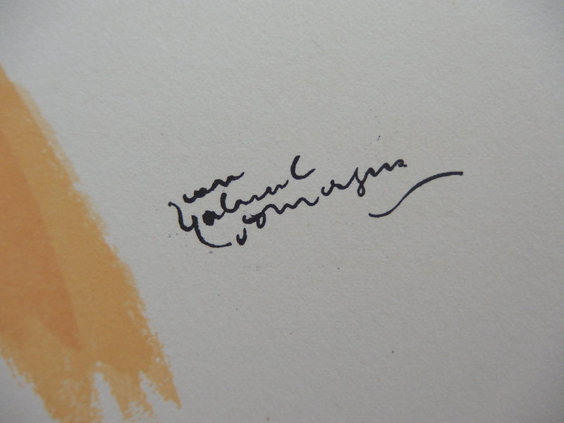 Jean-Gabriel DOMERGUE : La Brune au foulard (Gigi la secrétaire), Lithographie originale (photo de détail 2) - Crédit photo : Galerie Art.Paris