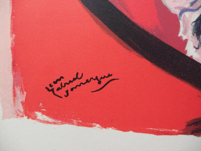 Jean-Gabriel DOMERGUE : Couple élégant chez Maxim's, Lithographie originale (photo de détail 2) - Crédit photo : Galerie Art.Paris