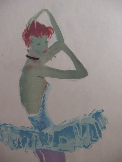 Jean-Gabriel DOMERGUE : Opéra, la Ballerine, Lithographie originale (photo de détail 3) - Crédit photo : Galerie Art.Paris