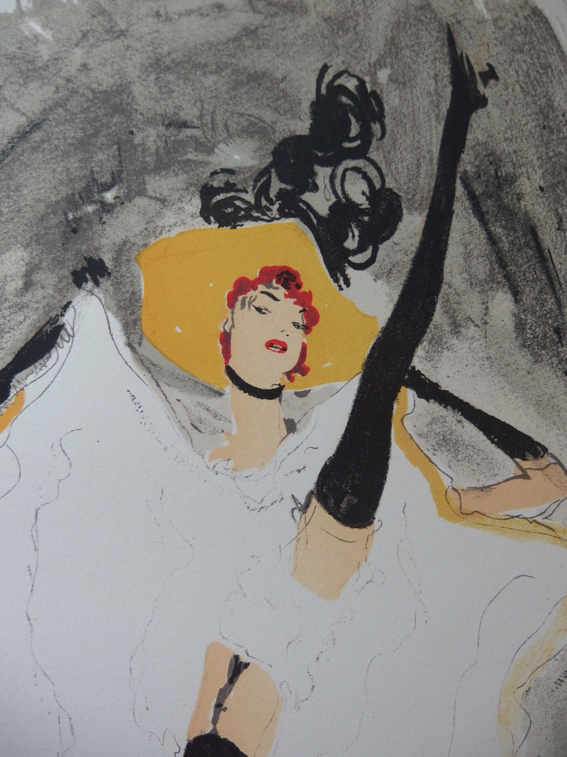Jean-Gabriel DOMERGUE : La danseuse de French Cancan, Lithographie originale (photo de détail 3) - Crédit photo : Galerie Art.Paris