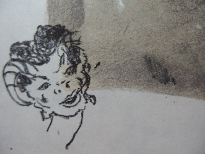 Jean-Gabriel DOMERGUE : La danseuse de French Cancan, Lithographie originale (photo de détail 4) - Crédit photo : Galerie Art.Paris