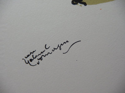 Jean-Gabriel DOMERGUE : Arlequine (Arlette au double visage), Lithographie originale (photo de détail 2) - Crédit photo : Galerie Art.Paris