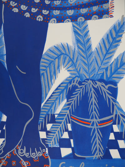 Alekos FASSIANOS : Cycliste dans le vent, Affiche originale (photo de détail 6) - Crédit photo : Galerie Art.Paris