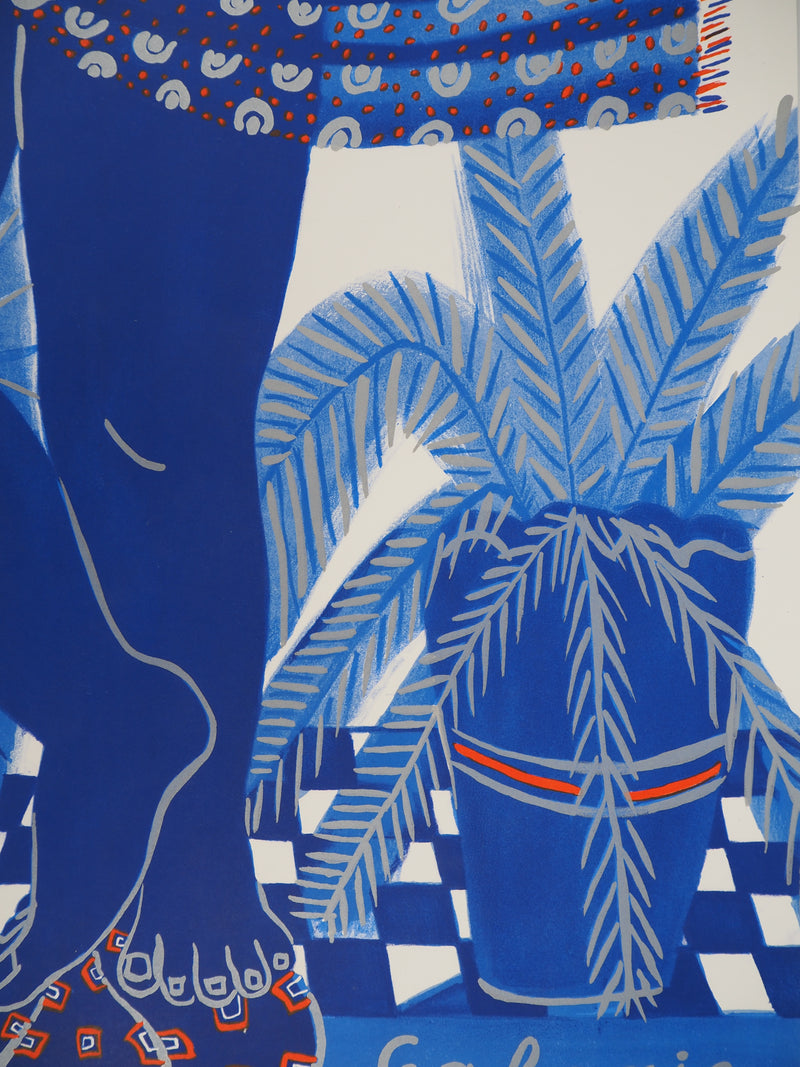 Alekos FASSIANOS : Cycliste dans le vent, Affiche originale (photo de détail 6) - Crédit photo : Galerie Art.Paris