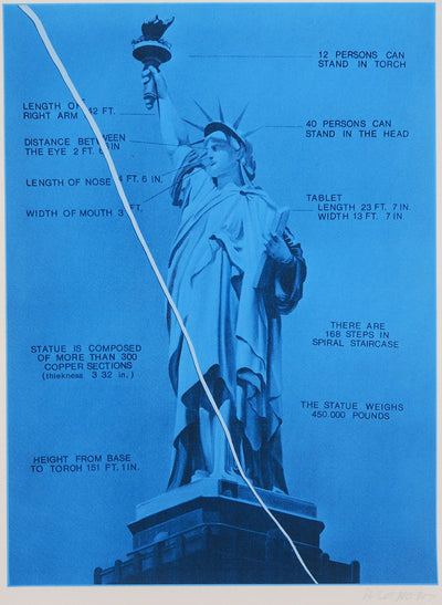 Jacques MONORY : Statue de la Liberté, Sérigraphie originale (vue générale) - Crédit photo : Galerie Art.Paris