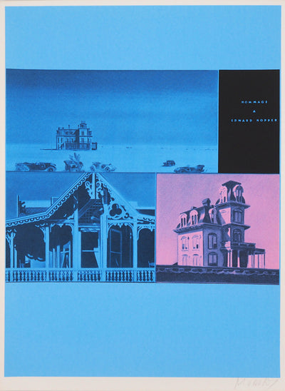 Jacques MONORY : Hommage à Edward Hopper, Sérigraphie originale (vue générale) - Crédit photo : Galerie Art.Paris