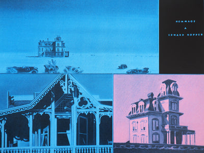 Jacques MONORY : Hommage à Edward Hopper, Sérigraphie originale (photo de détail 3) - Crédit photo : Galerie Art.Paris