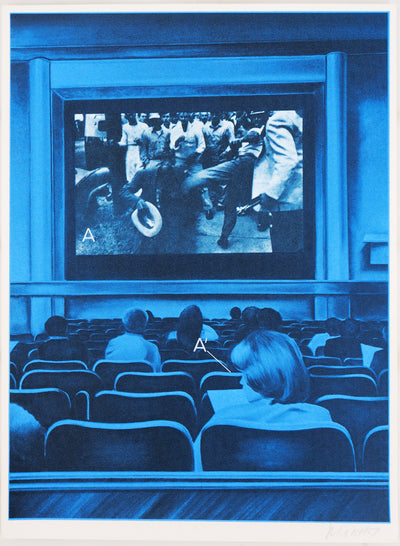Jacques MONORY : Cinéma à Hollywoo, Sérigraphie originale (vue générale) - Crédit photo : Galerie Art.Paris