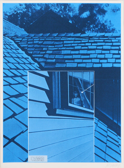 Jacques MONORY : Jeune fille à la fenêtre, Sérigraphie originale (vue générale) - Crédit photo : Galerie Art.Paris