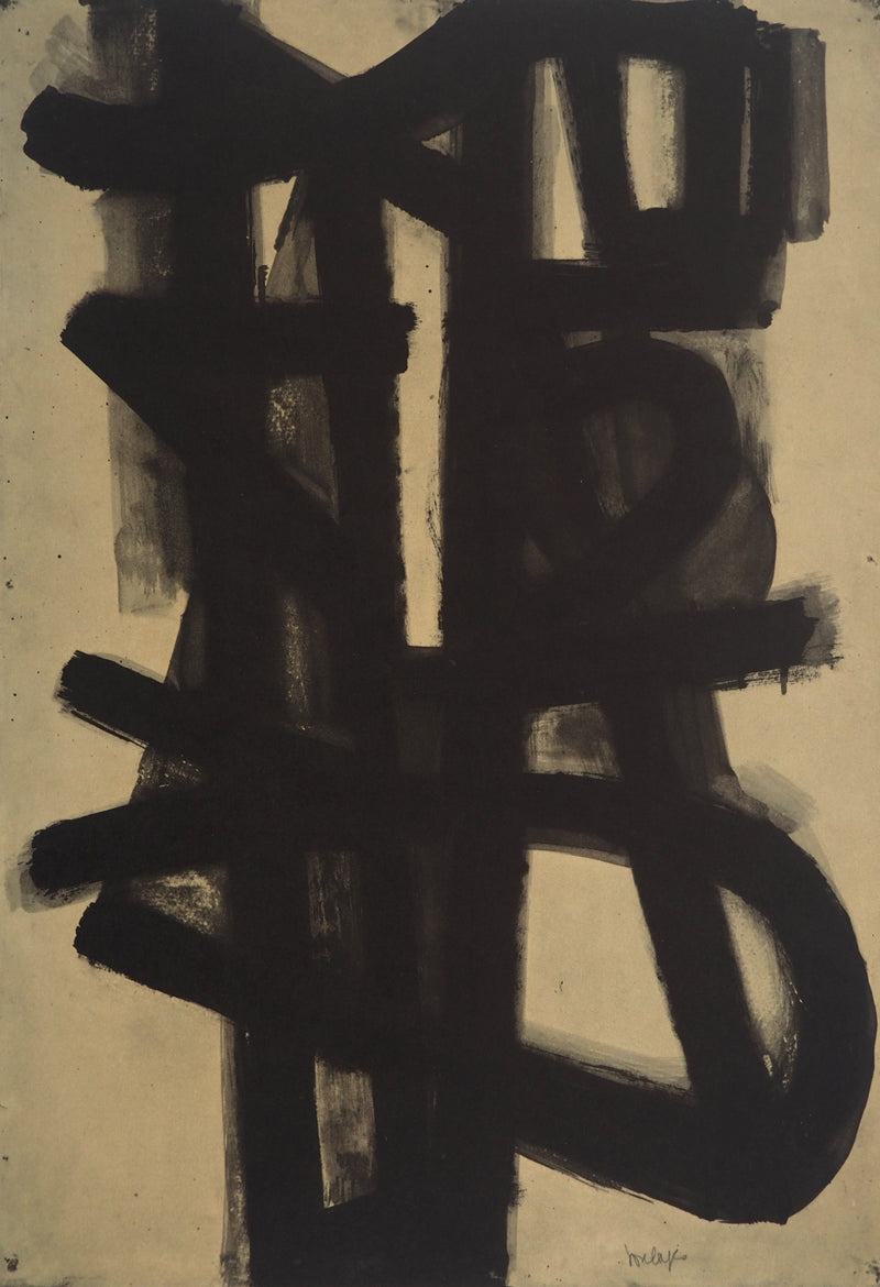 Pierre SOULAGES : Peinture II 1947, Héliogravure originale (photo de détail 3) - Crédit photo : Galerie Art.Paris