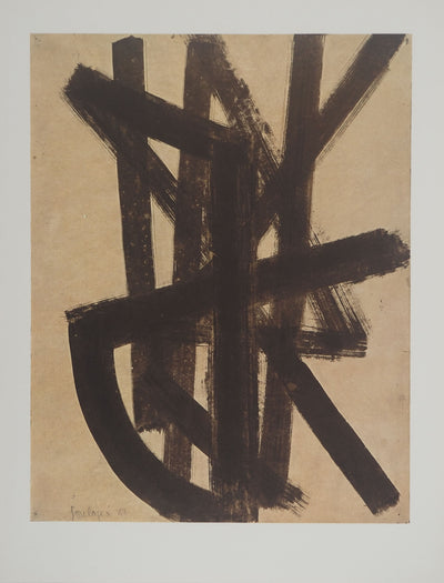 Pierre SOULAGES : Peinture II 1948, Héliogravure originale (vue générale) - Crédit photo : Galerie Art.Paris