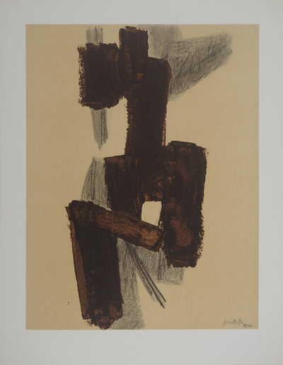 Pierre SOULAGES : Peinture II 1950, Héliogravure originale (vue générale) - Crédit photo : Galerie Art.Paris