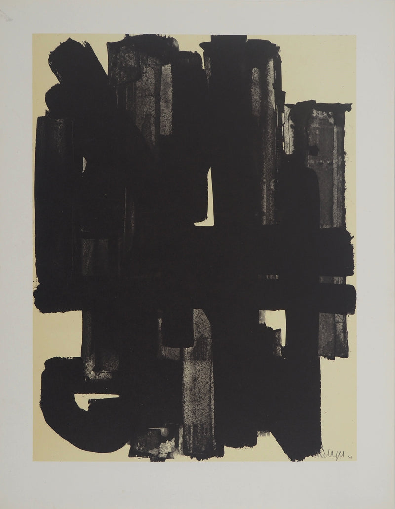 Pierre SOULAGES : Peinture 1953, Héliogravure originale (vue générale) - Crédit photo : Galerie Art.Paris