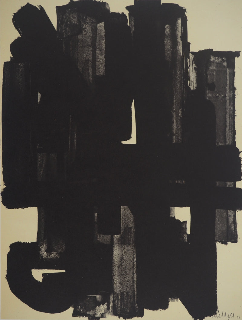 Pierre SOULAGES : Peinture 1953, Héliogravure originale (photo de détail 3) - Crédit photo : Galerie Art.Paris