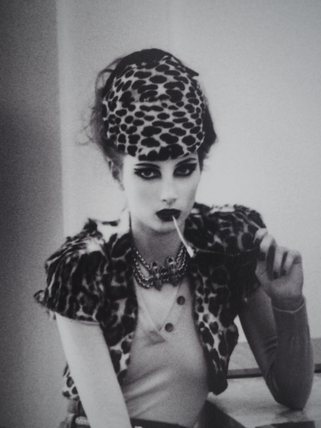 Irina IONESCO: Young woman with leopard print, original work – art