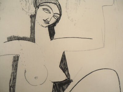 Amedeo MODIGLIANI : Cariatide agenouillée, Lithographie