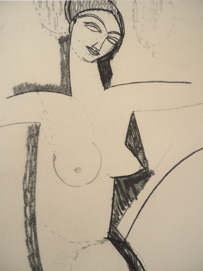Amedeo MODIGLIANI : Cariatide agenouillée, Lithographie