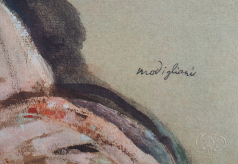 Amedeo MODIGLIANI : La femme de Caryes, Lithographie signée