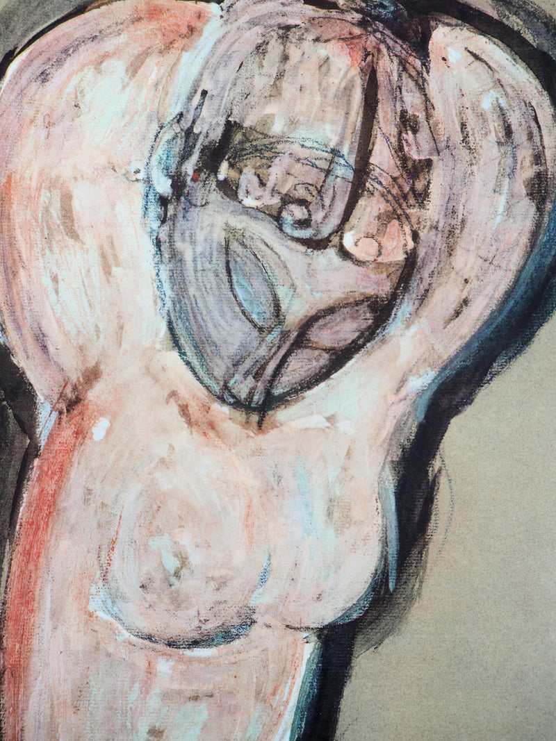 Amedeo MODIGLIANI : La femme de Caryes, Lithographie signée