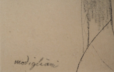 Amedeo MODIGLIANI : Portrait de Beatrice Hastings, Lithographie signée