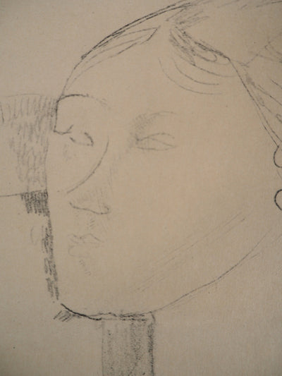 Amedeo MODIGLIANI : Portrait de Beatrice Hastings, Lithographie signée