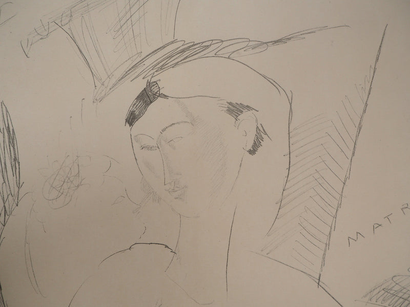 Amedeo MODIGLIANI : Piété, Lithographie signée