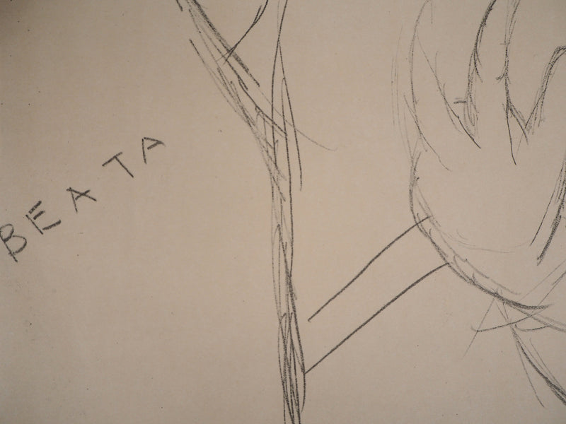 Amedeo MODIGLIANI : Piété, Lithographie signée