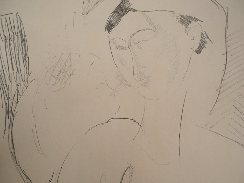Amedeo MODIGLIANI : Piété, Lithographie signée
