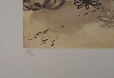 Salvador DALI : Rhinocéros : Hommage à Albrecht Dürer, Affiche originale (photo de détail 4) - Crédit photo : Galerie Art.Paris