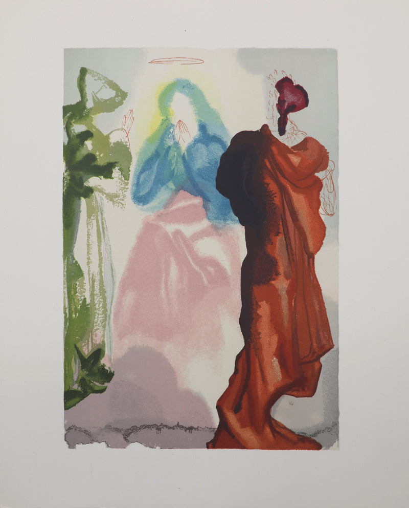 Salvador DALI: Das Gebet des Heiligen Bernhard, Original-Holzschnitt