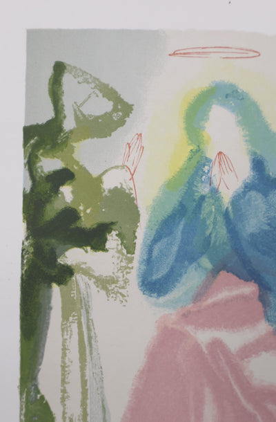 Salvador DALI: Das Gebet des Heiligen Bernhard, Original-Holzschnitt