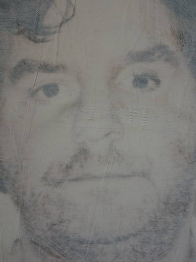 Philippe PASQUA : Autoportrait dans la fumée, Acrylique sur toile signée