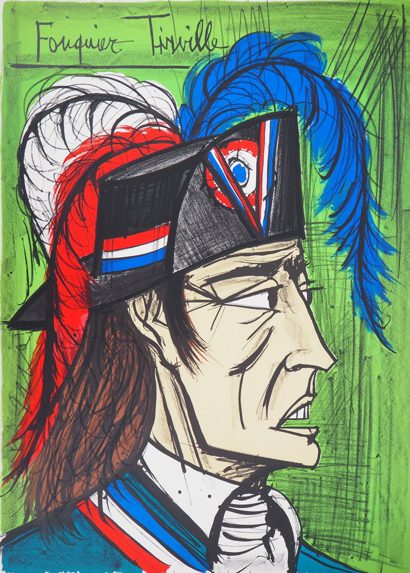 Bernard BUFFET : Révolution, Fouquier Tinville, Lithographie originale (photo de détail 3) - Crédit photo : Galerie Art.Paris