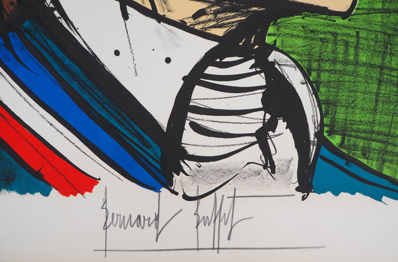 Bernard BUFFET : Révolution, Fouquier Tinville, Lithographie originale (photo de détail 2) - Crédit photo : Galerie Art.Paris