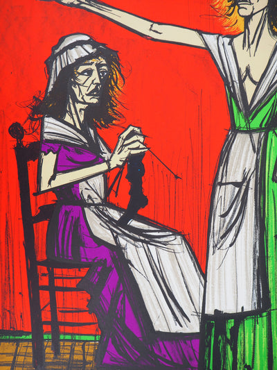 Bernard BUFFET : Révolution, les Tricoteuses, Lithographie originale (photo de détail 4) - Crédit photo : Galerie Art.Paris