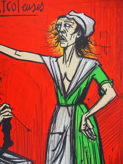 Bernard BUFFET : Révolution, les Tricoteuses, Lithographie originale (photo de détail 5) - Crédit photo : Galerie Art.Paris