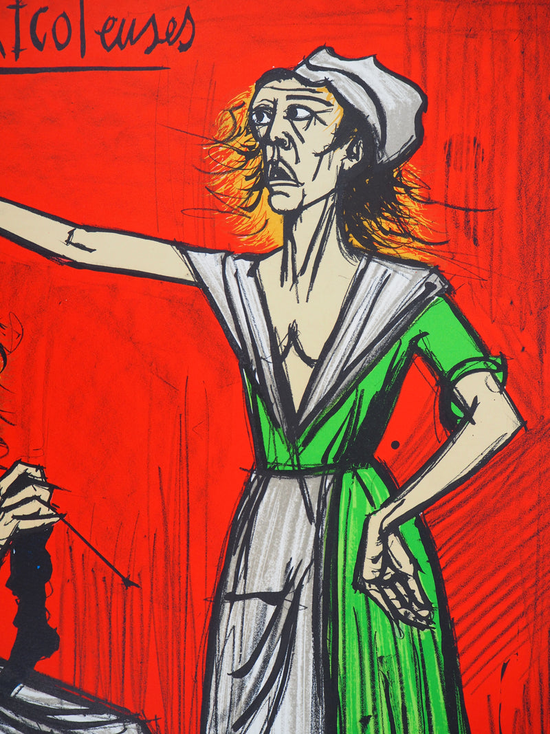 Bernard BUFFET : Révolution, les Tricoteuses, Lithographie originale (photo de détail 5) - Crédit photo : Galerie Art.Paris