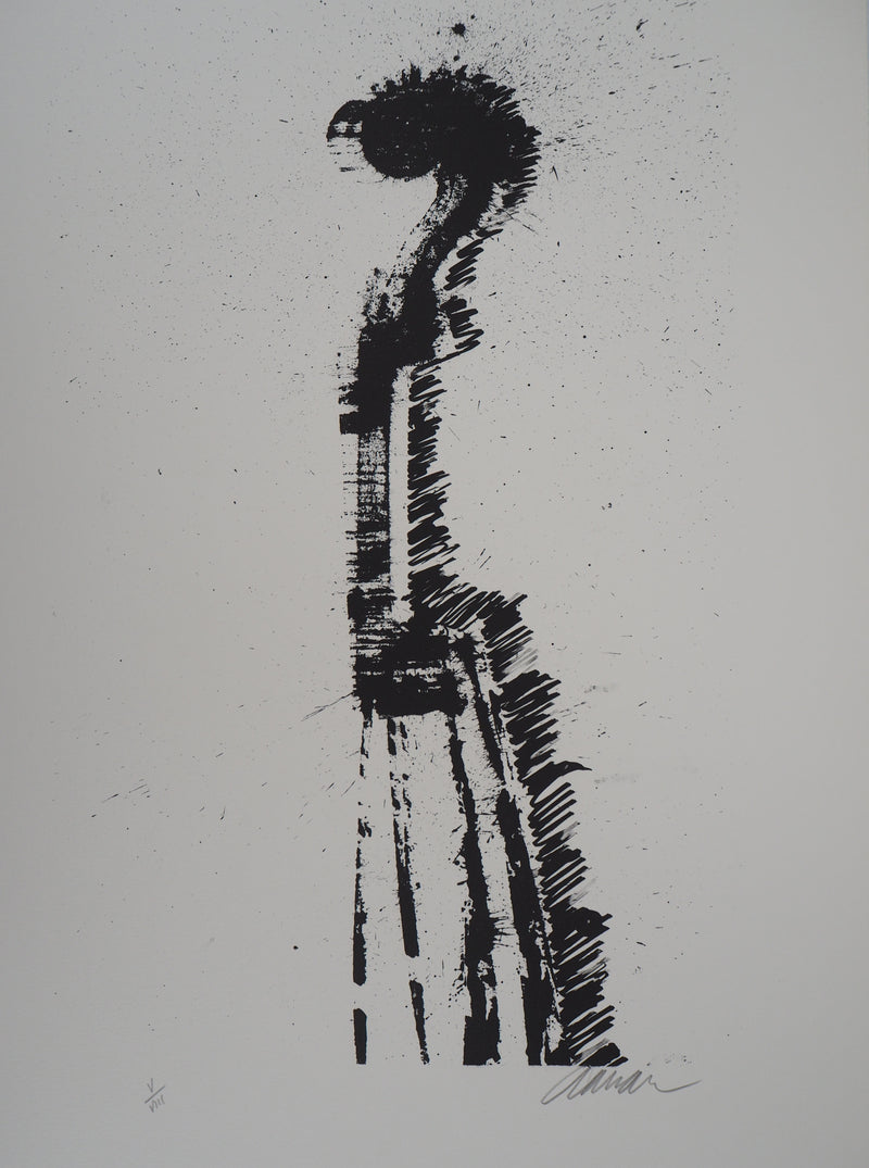 ARMAN : La Volute de violon, Lithographie originale signée (Copie)