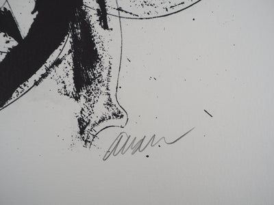ARMAN : Accumulation de coins de violon, Lithographie originale signée