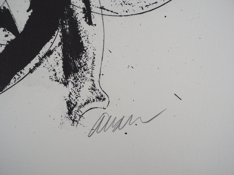 ARMAN : Accumulation de coins de violon, Lithographie originale signée