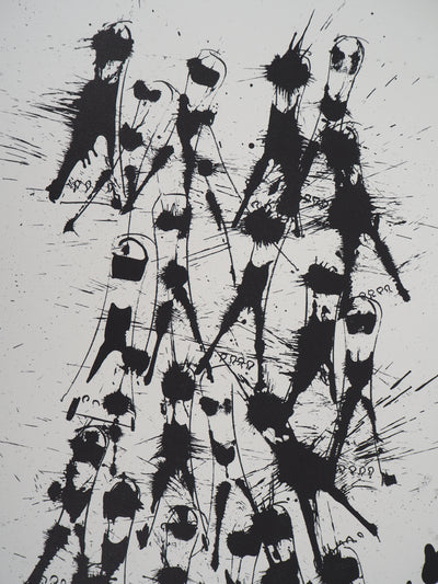 ARMAN : Accumulation de cordiers de violon, Lithographie originale signée