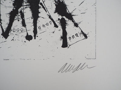ARMAN : Accumulation de cordiers de violon, Lithographie originale signée
