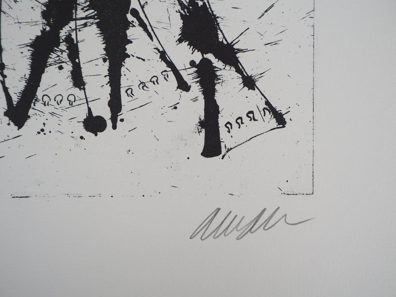 ARMAN : Accumulation de cordiers de violon, Lithographie originale signée