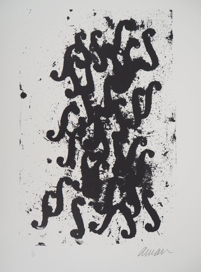 ARMAN : Accumulation d'ouïes de violons, Lithographie originale signée