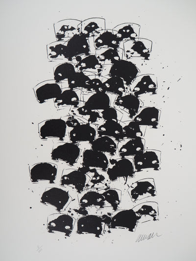ARMAN : Accumulation de chevalets de violon, Lithographie originale signée