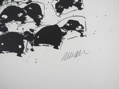 ARMAN : Accumulation de chevalets de violon, Lithographie originale signée