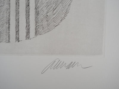 ARMAN : Archets emboités dans un violon, Gravure originale signée
