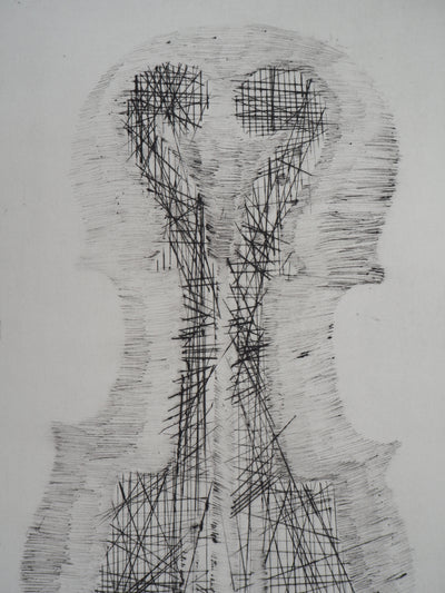 ARMAN : Duo de violons, Gravure originale signée